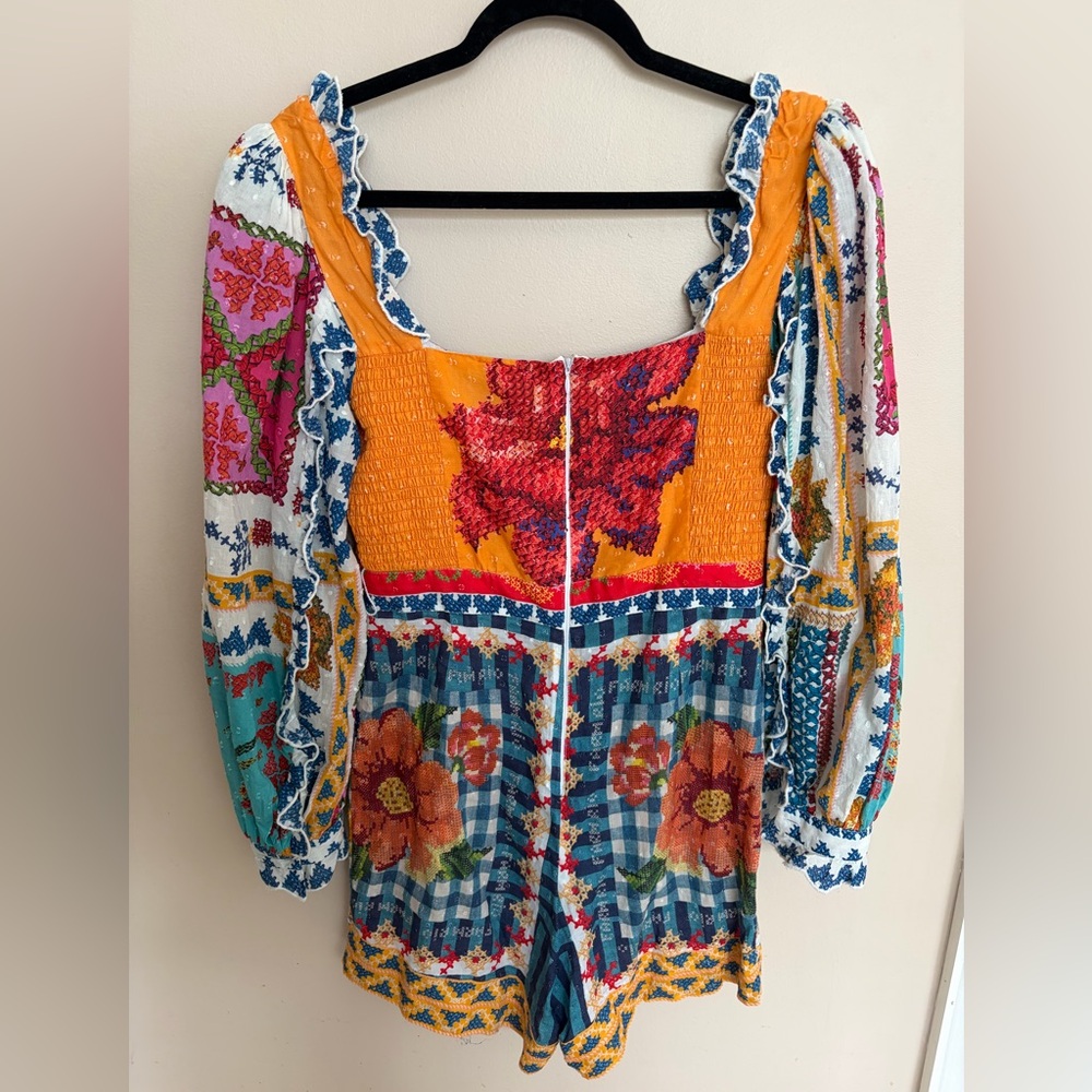 Farm Rio Summer Stitches Romper - Picture 3 of 4